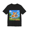 Corgi Cartridge Tee — original Wear8bit pixel-art product design, product image 2, digital mockup