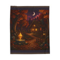 Amber Save Point Pixel Art Plush Blanket — Fall & Cozy — original Wear8bit pixel-art product design, product image 2, digital mockup