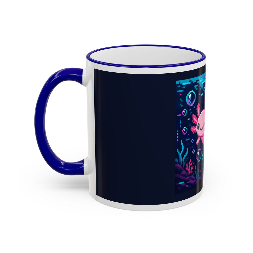 Axolotl Glitch Mug — original Wear8bit pixel-art product design, product image 4, digital mockup