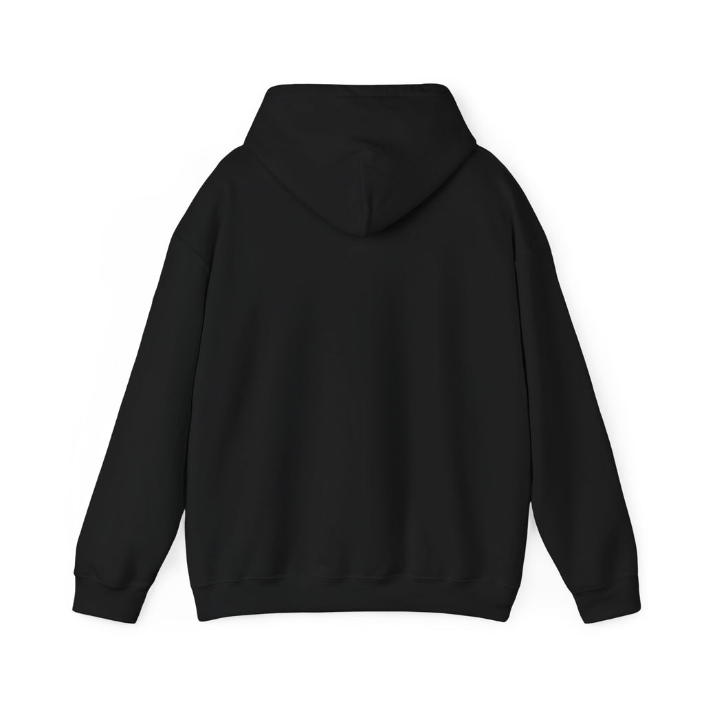 Chrome Skyline Hoodie — Retro-Futurist Pixel Art Pullover, Synthwave Merch — original Wear8bit pixel-art product design, product image 3, digital mockup