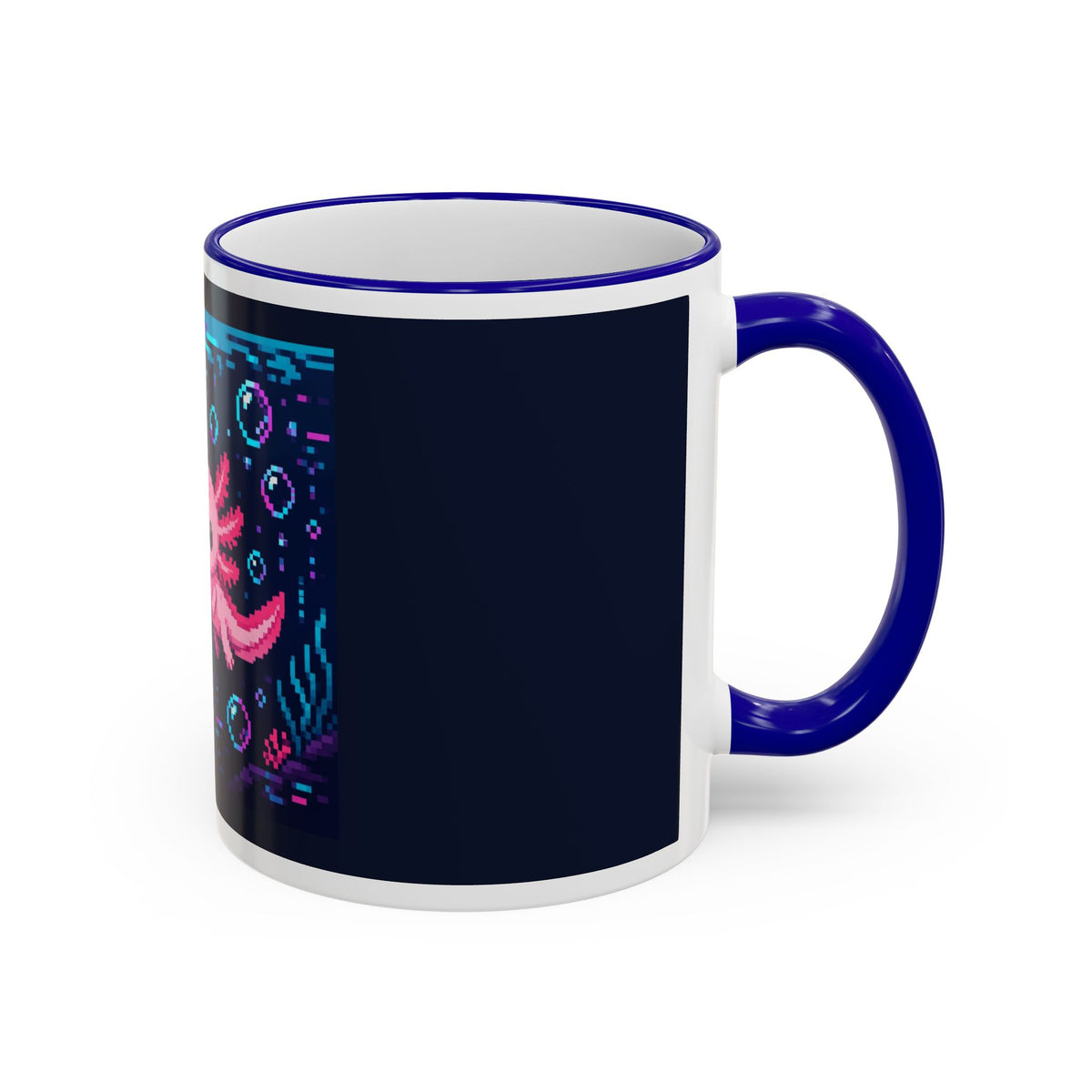 Axolotl Glitch Mug — original Wear8bit pixel-art product design, product image 5, digital mockup
