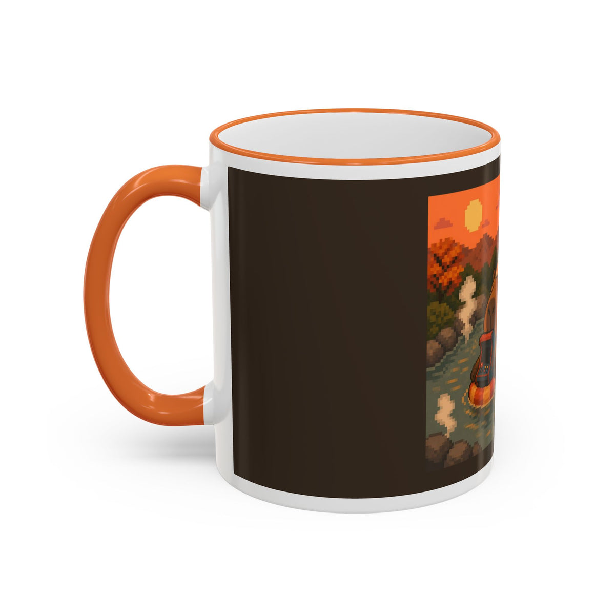 Capybara Arcade Mug — original Wear8bit pixel-art product design, product image 4, digital mockup