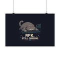 Afk. Still Judging. Gaming Cat Matte Poster — Wear8bit — supplier digital product render, angle 1