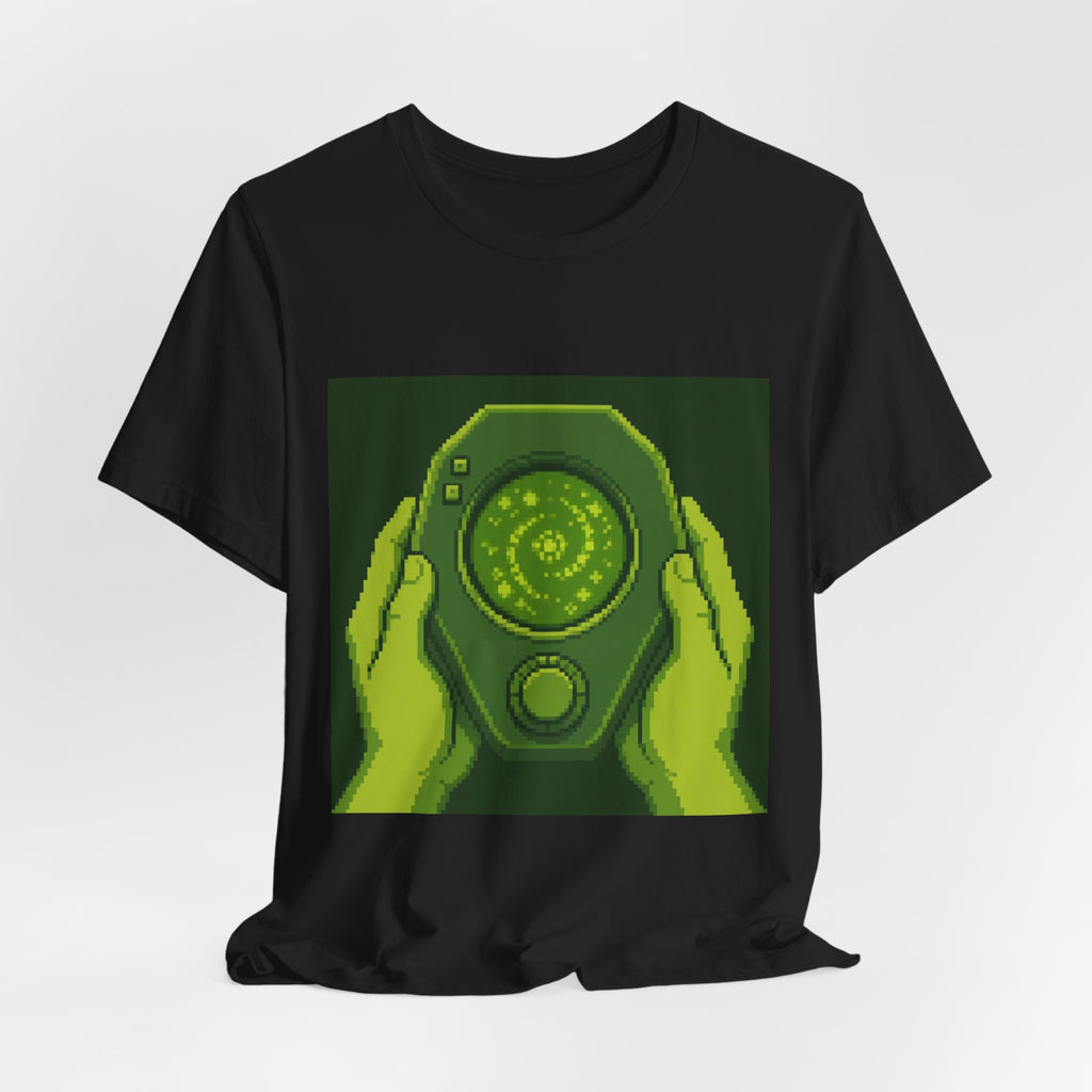 Orb Handheld Graphic Tee — Original Retro Console Pixel Art, 8-Bit Gaming Shirt — original Wear8bit pixel-art product design, product image 5, digital mockup