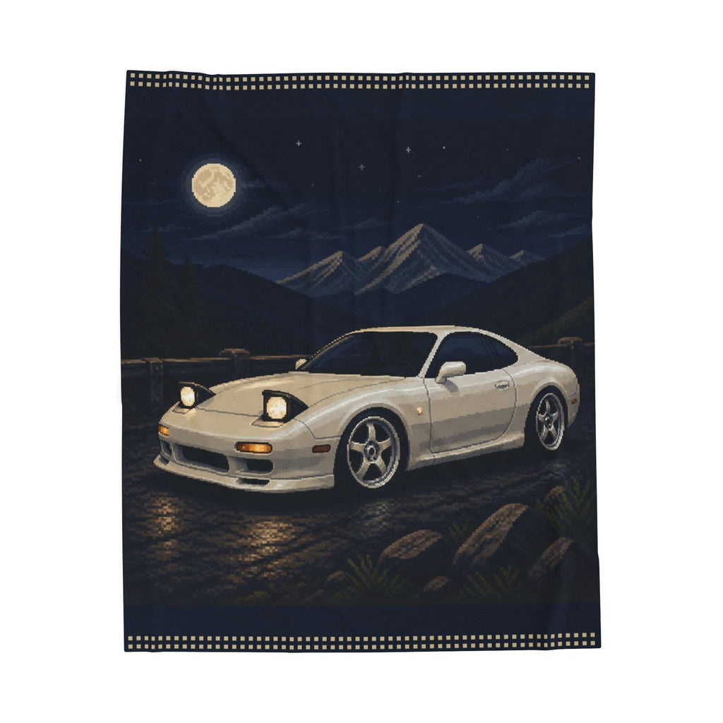 Pearl Apex Pixel Art Plush Blanket — Winter & Cozy — original Wear8bit pixel-art product design, product image 2, digital mockup