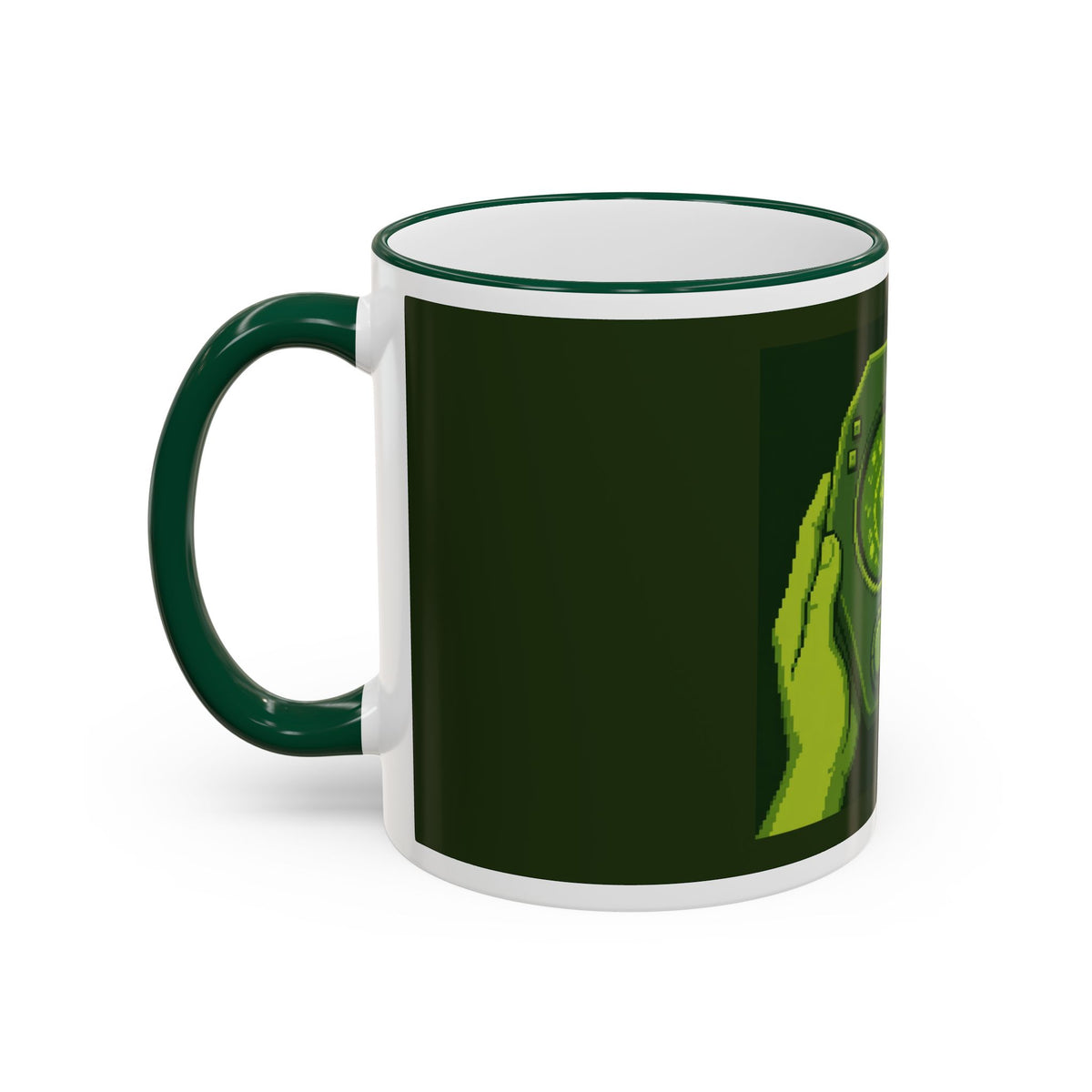 Retro Handheld Gamer Mug — Original Pixel Art 80s Nostalgia Coffee Cup — original Wear8bit pixel-art product design, product image 4, digital mockup
