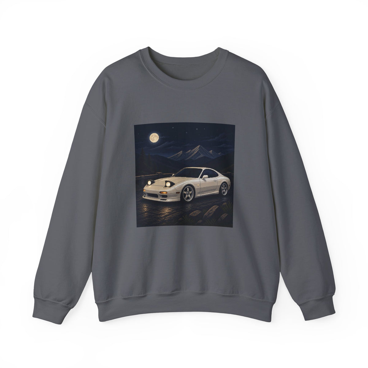Pearl Apex Pixel Art Crewneck Sweatshirt — Winter & Cozy — original Wear8bit pixel-art product design, product image 3, digital mockup