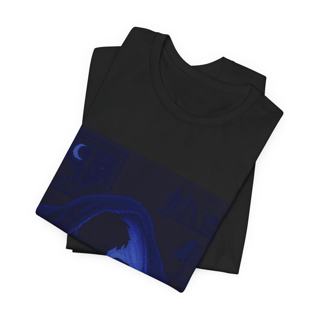Shelf Flat-Lay Graphic Tee — Retro Handheld Collection Pixel Art Shirt — original Wear8bit pixel-art product design, product image 4, digital mockup