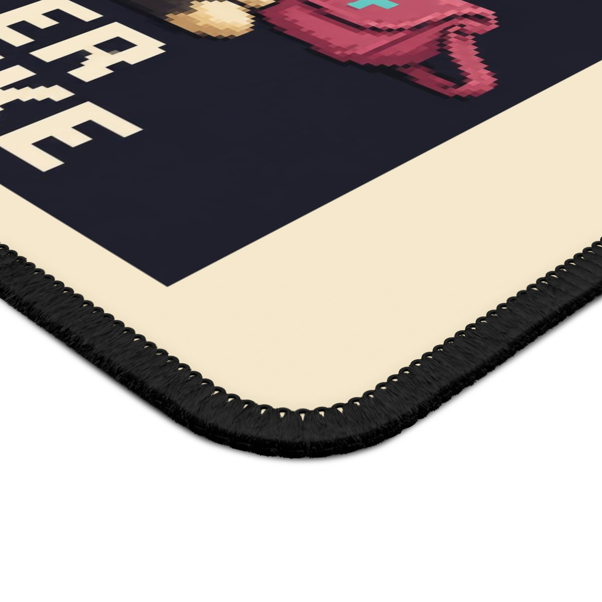Healer On Strike Gaming Cat Gaming Mousepad — Wear8bit — supplier digital product render, angle 4