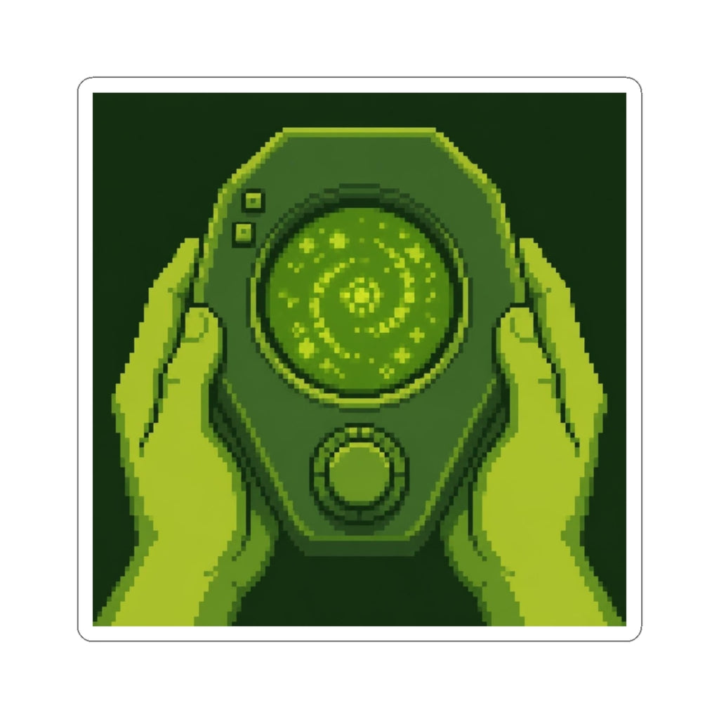 Original Retro Handheld Console Sticker — Pixel Art Gaming Nostalgia Decal — original Wear8bit pixel-art product design, product image 2, digital mockup