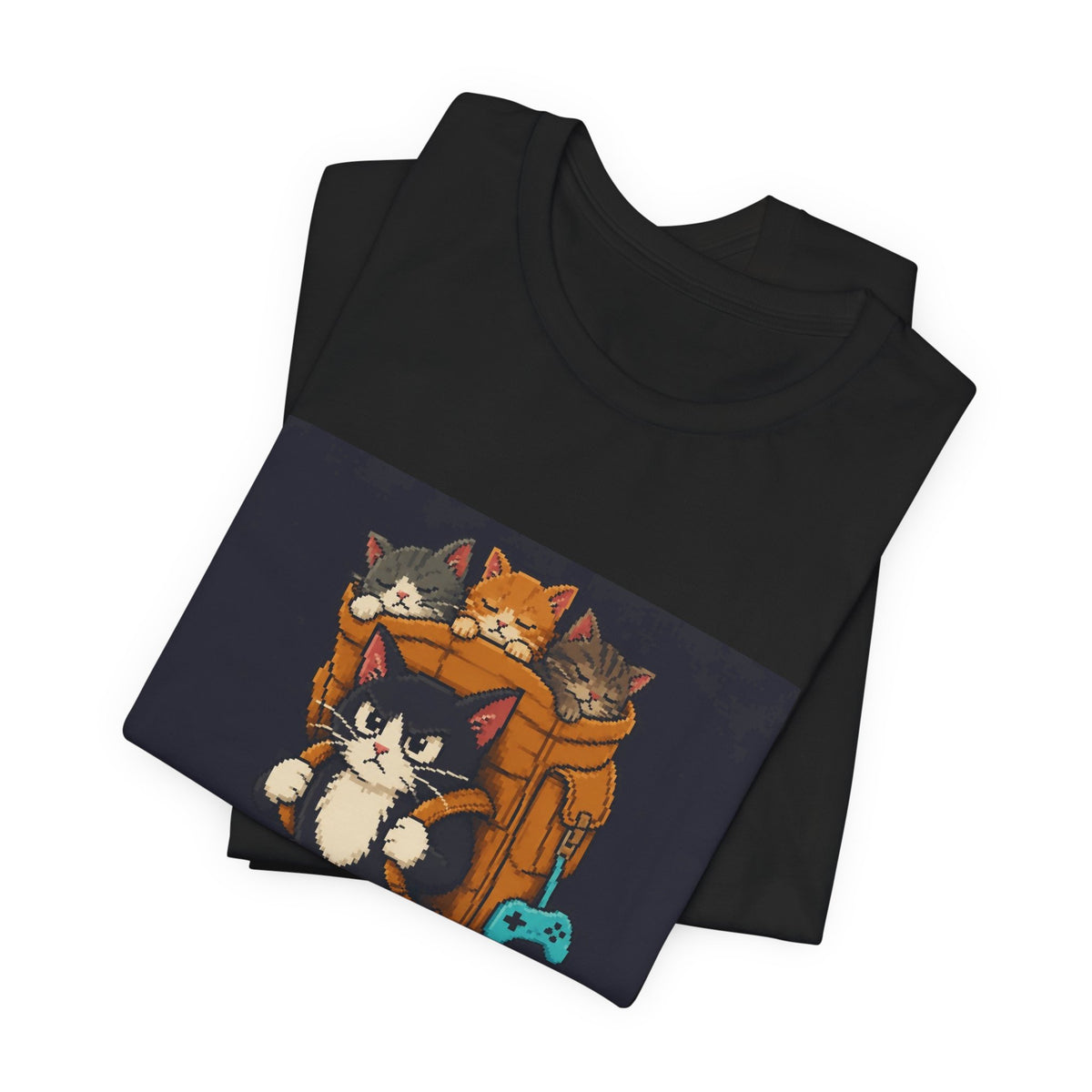 I'M The Carry Gaming Cat T-Shirt — Wear8bit — supplier digital product render, angle 3