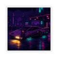 Midnight Tuner Sticker — Original JDM Pixel Art Decal, Night Drift Vinyl Sticker — original Wear8bit pixel-art product design, product image 2, digital mockup