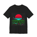 Arcade Cabinet Graphic Tee — Neon Pixel Art Sunset Shirt, Retro Gaming Tee — original Wear8bit pixel-art product design, product image 2, digital mockup