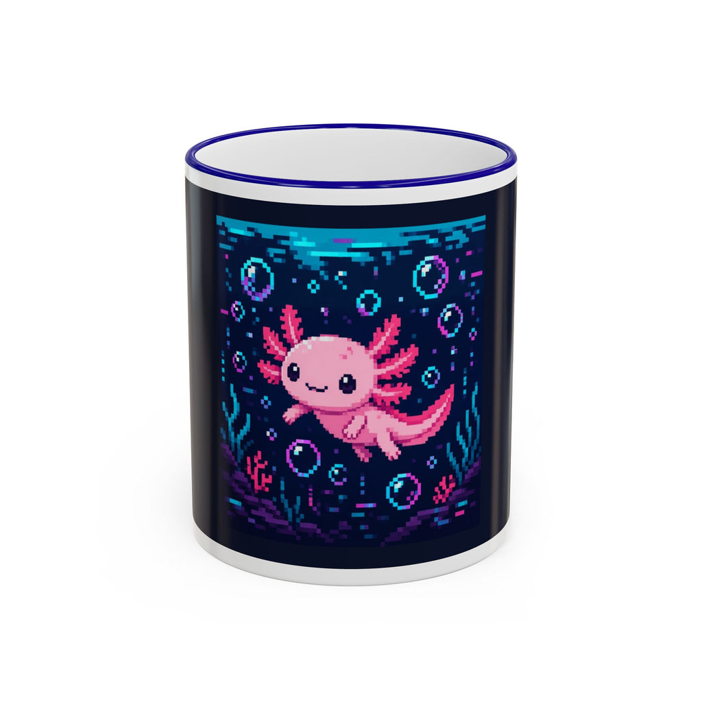 Axolotl Glitch Mug — original Wear8bit pixel-art product design, product image 2, digital mockup