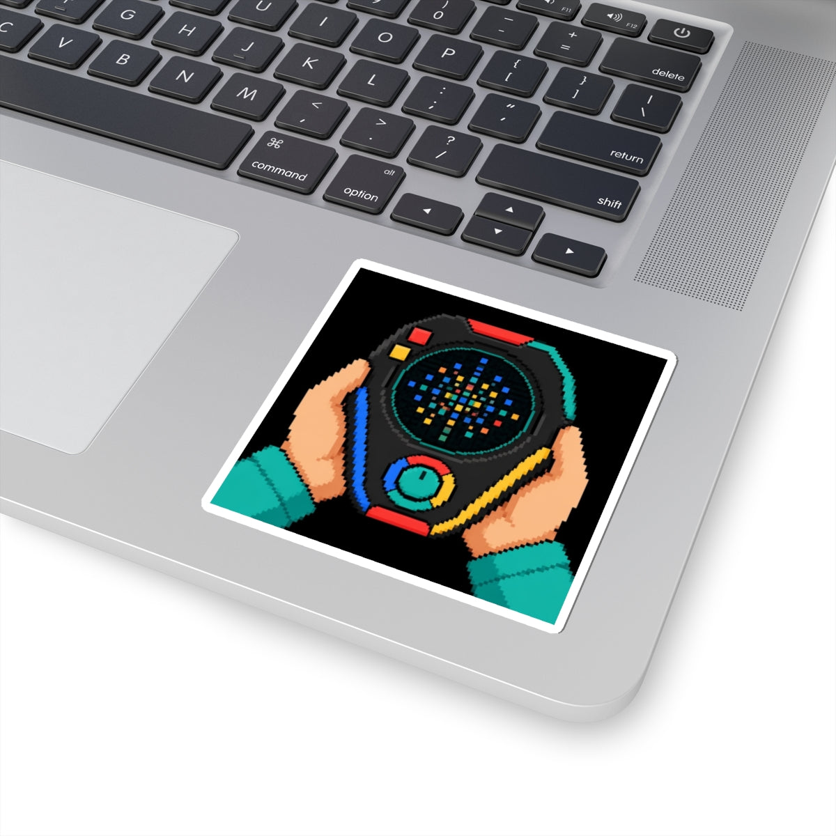Game Gear Sticker — Retro Console Pixel Art Decal, Multicolor Edition — original Wear8bit pixel-art product design, product image 3, digital mockup