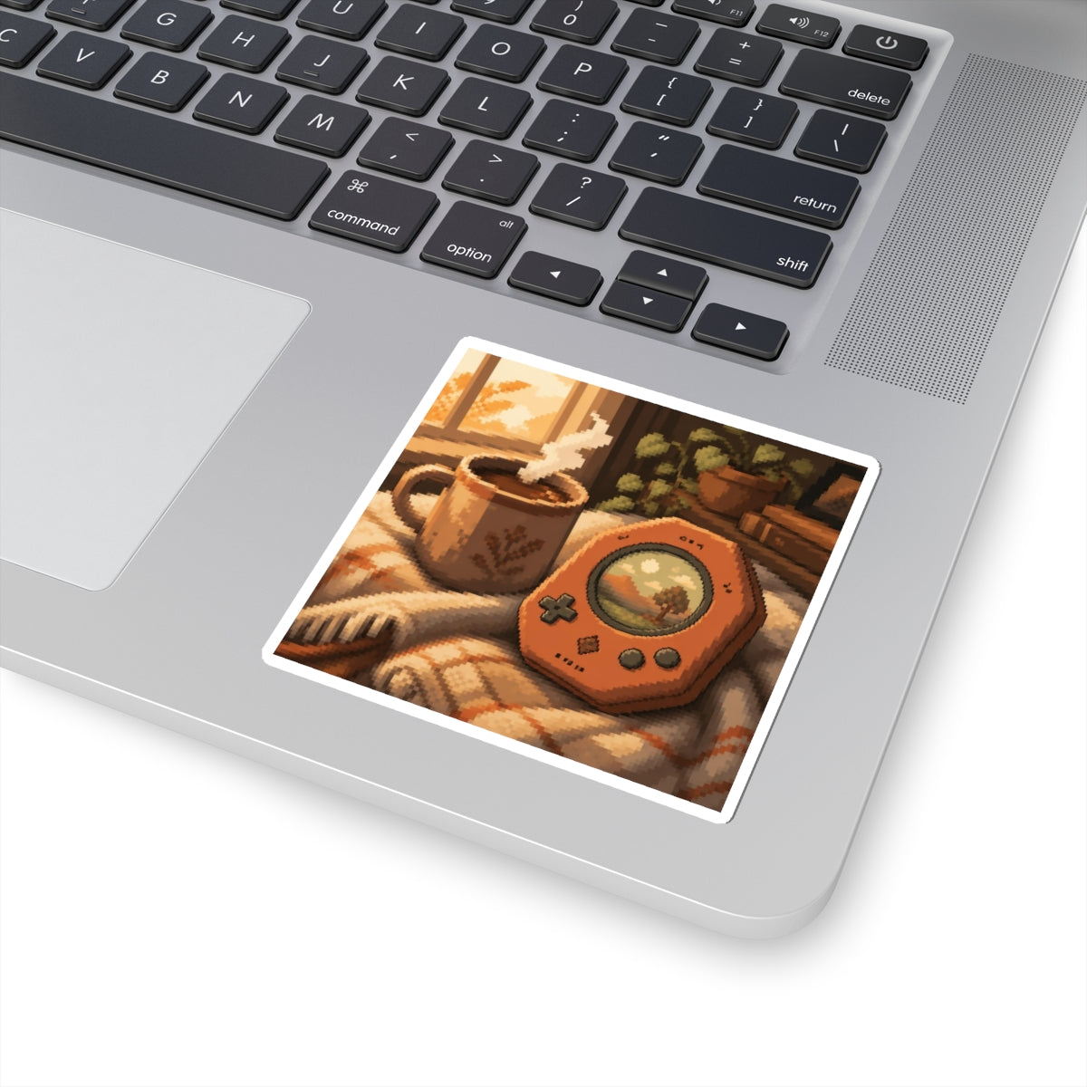 Save Point Sticker — Cozy Pixel Art Decal, Retro Gaming Gift Sticker — original Wear8bit pixel-art product design, product image 3, digital mockup