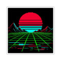 Arcade Cabinet Sticker — Neon Pixel Art Sunset Decal, Retro Gaming Sticker — original Wear8bit pixel-art product design, product image 2, digital mockup