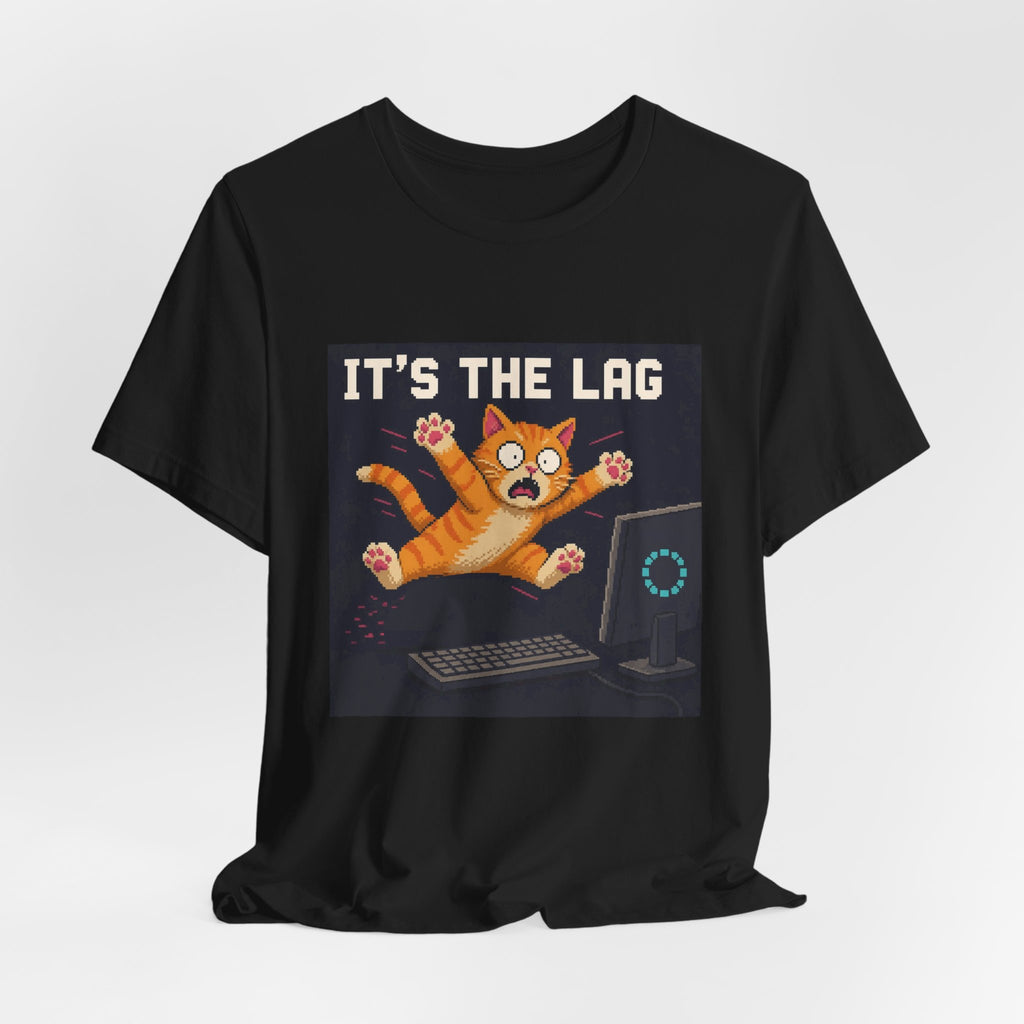 It'S The Lag Gaming Cat T-Shirt — Wear8bit — supplier digital product render, angle 4