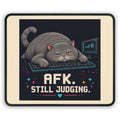 Afk. Still Judging. Gaming Cat Gaming Mousepad — Wear8bit — supplier digital product render, angle 1