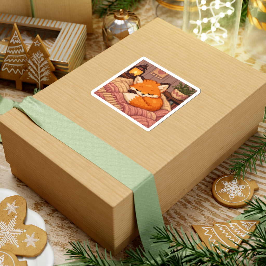 Baby Fox Sticker — original Wear8bit pixel-art product design, product image 4, digital mockup