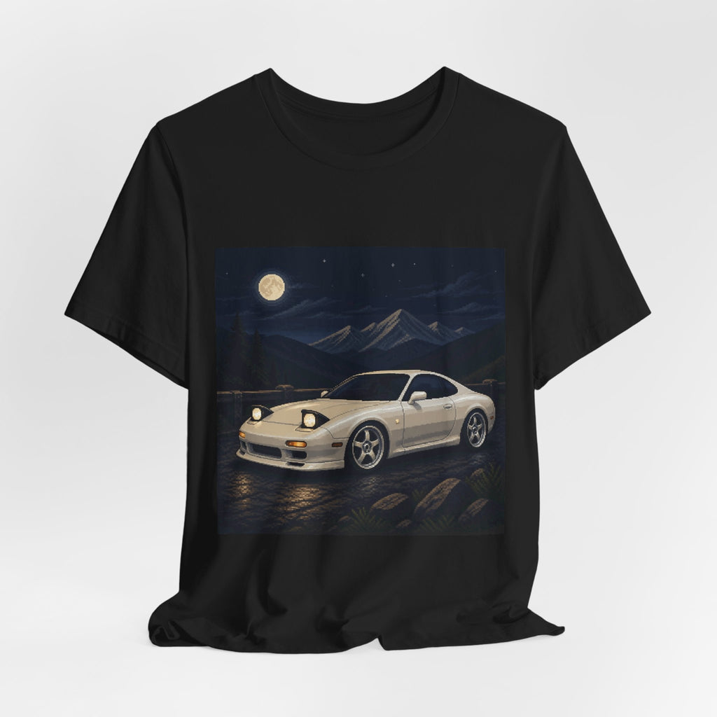 Pearl Apex Pixel Art Tee — 90s Night Drive — original Wear8bit pixel-art product design, product image 5, digital mockup