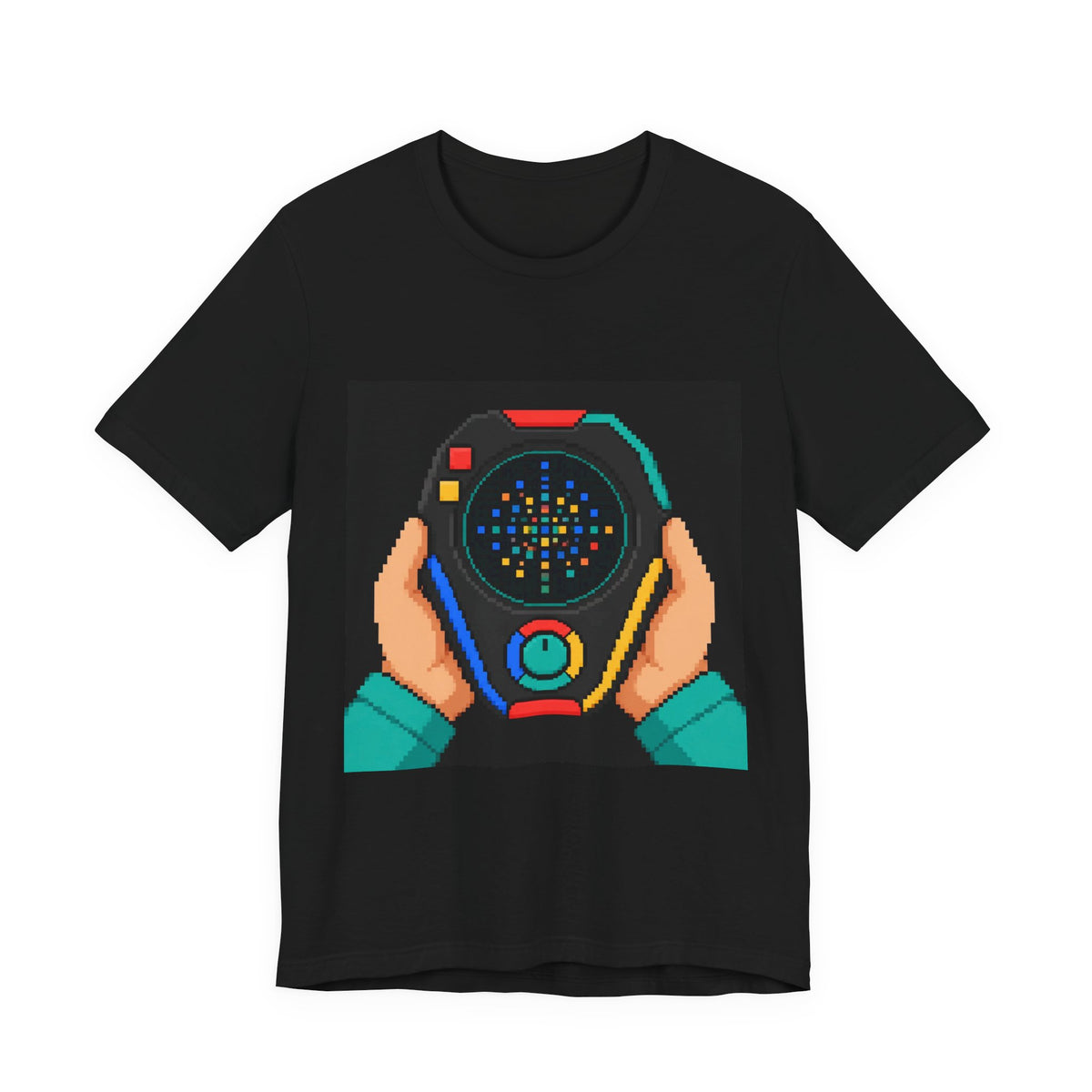 Game Gear Graphic Tee — Retro Console Pixel Art Shirt, Multicolor Edition — original Wear8bit pixel-art product design, product image 2, digital mockup