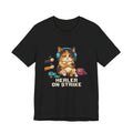Healer On Strike Gaming Cat T-Shirt — Wear8bit — supplier digital product render, angle 1