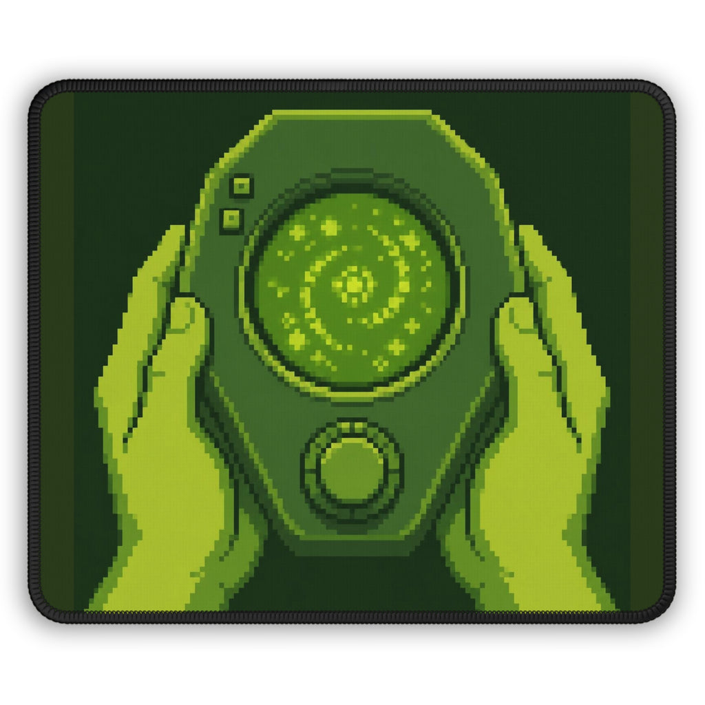 Orb Handheld Mousepad — Retro Console Pixel Art Desk Mat, Gamer Gift — original Wear8bit pixel-art product design, product image 2, digital mockup