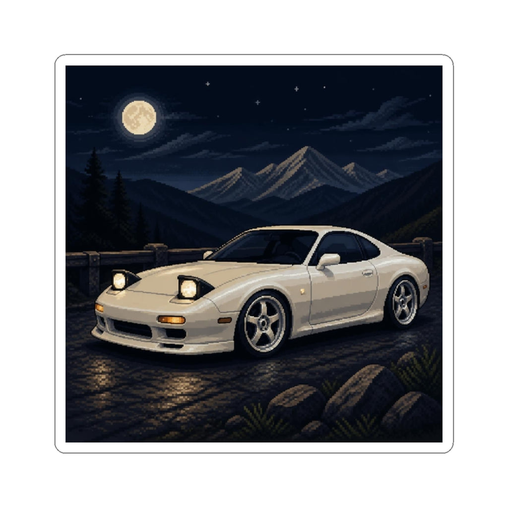 Pearl Apex Pixel Art Sticker — 90s Night Drive — original Wear8bit pixel-art product design, product image 2, digital mockup