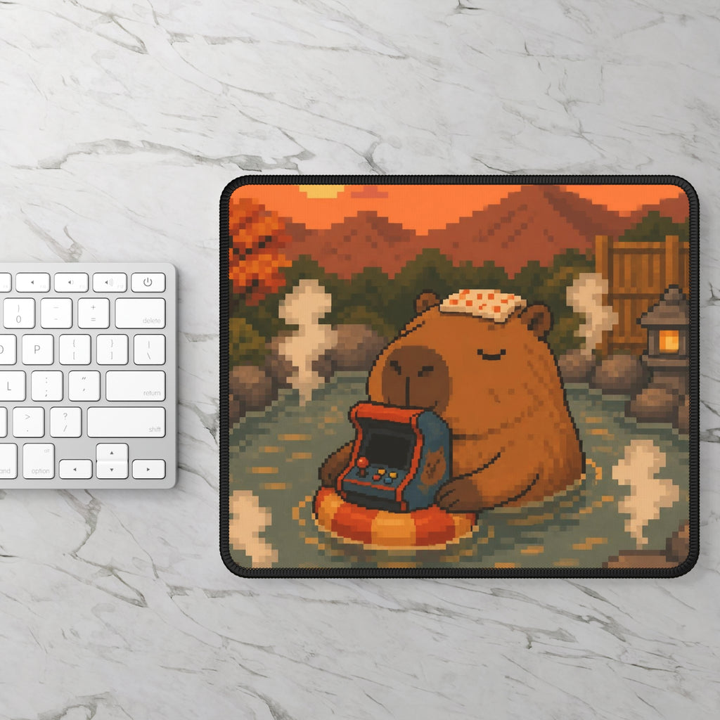 Capybara Arcade Mousepad — original Wear8bit pixel-art product design, product image 3, digital mockup