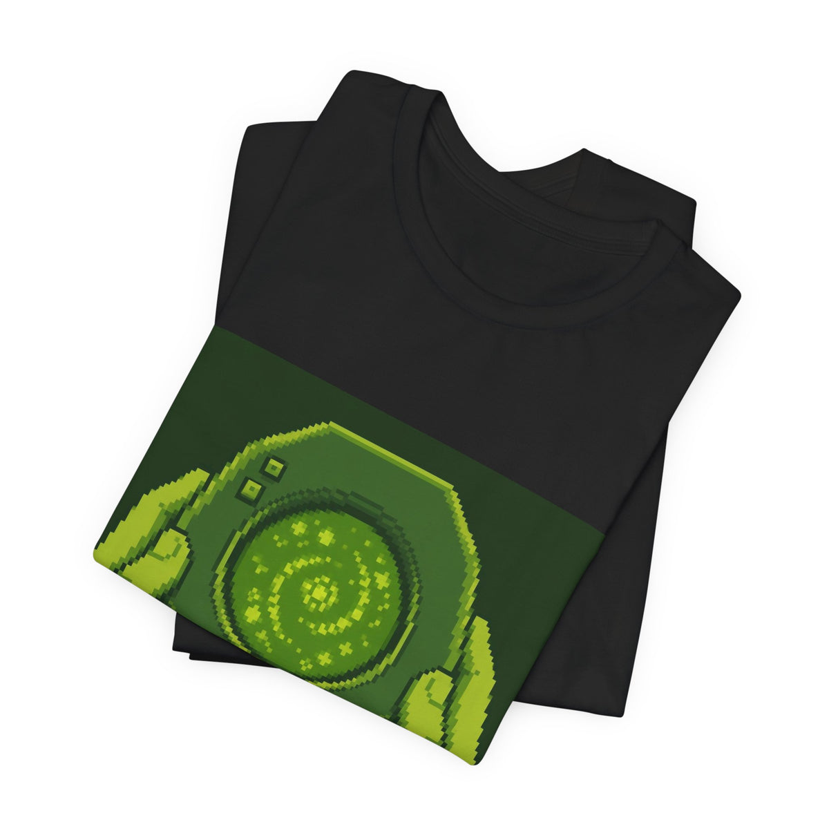 Orb Handheld Graphic Tee — Original Retro Console Pixel Art, 8-Bit Gaming Shirt — original Wear8bit pixel-art product design, product image 4, digital mockup
