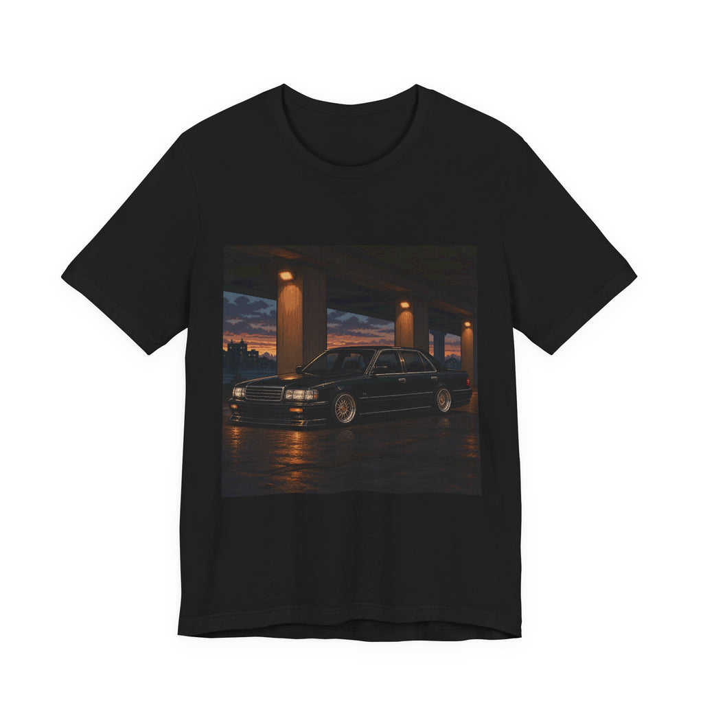 Amber Executive Pixel Art Tee — 90s Night Drive — original Wear8bit pixel-art product design, product image 2, digital mockup