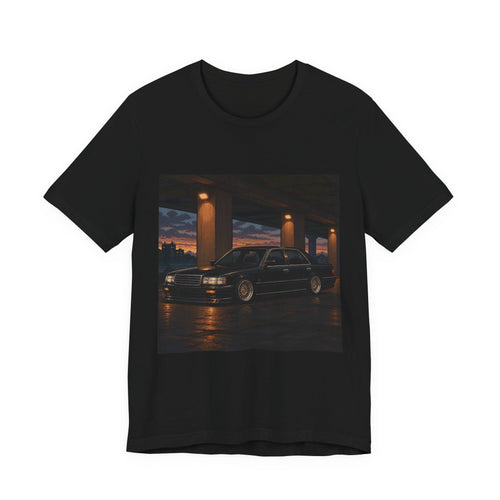 Amber Executive Pixel Art Tee — 90s Night Drive — original Wear8bit pixel-art product design, product image 2, digital mockup