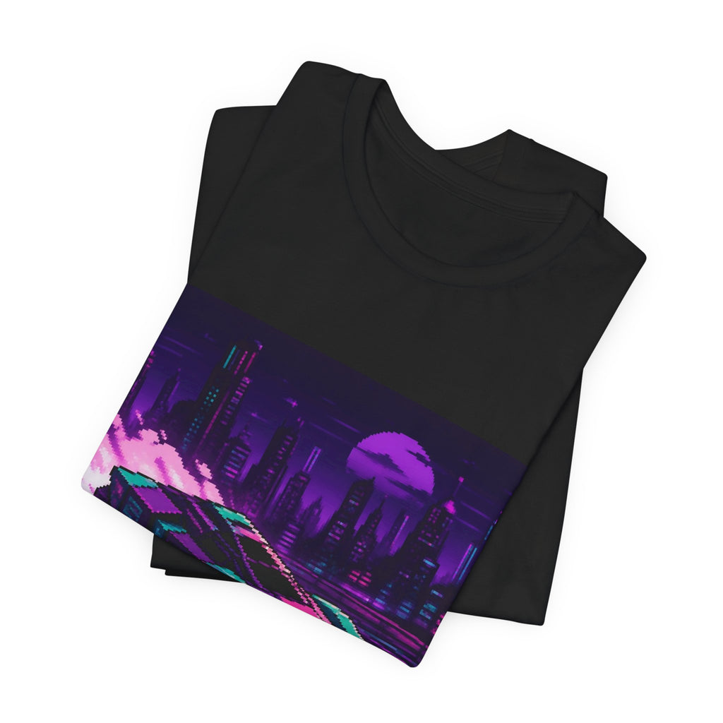Drift Line Graphic Tee — Original JDM Pixel Art Shirt, Tuner Drift Tee — original Wear8bit pixel-art product design, product image 4, digital mockup