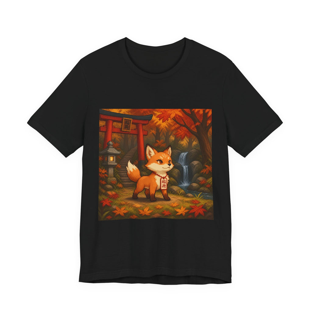 Kitsune Tee — original Wear8bit pixel-art product design, product image 2, digital mockup