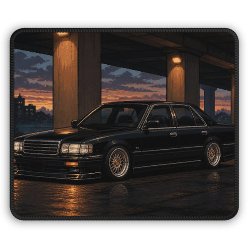 Amber Executive Pixel Art Mousepad — 90s Night Drive — original Wear8bit pixel-art product design, product image 2, digital mockup