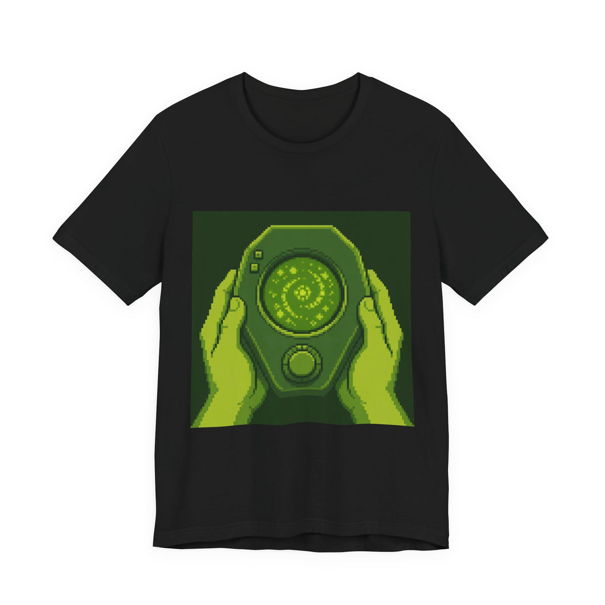 Orb Handheld Graphic Tee — Original Retro Console Pixel Art, 8-Bit Gaming Shirt — original Wear8bit pixel-art product design, product image 2, digital mockup