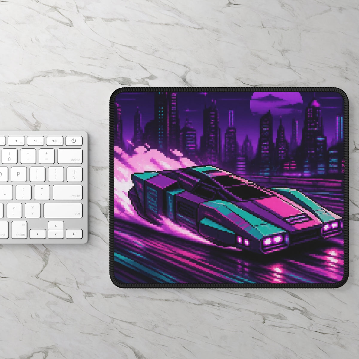 Drift Line Mousepad — Original JDM Pixel Art Desk Mat, Tuner Car Decor — original Wear8bit pixel-art product design, product image 3, digital mockup