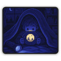 Moonlit Player Mousepad — Flashlight Gaming Pixel Art Desk Mat, Nostalgia Decor — original Wear8bit pixel-art product design, product image 2, digital mockup
