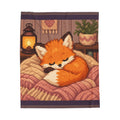 Baby Fox Pixel Art Plush Blanket — Winter & Cozy — original Wear8bit pixel-art product design, product image 2, digital mockup