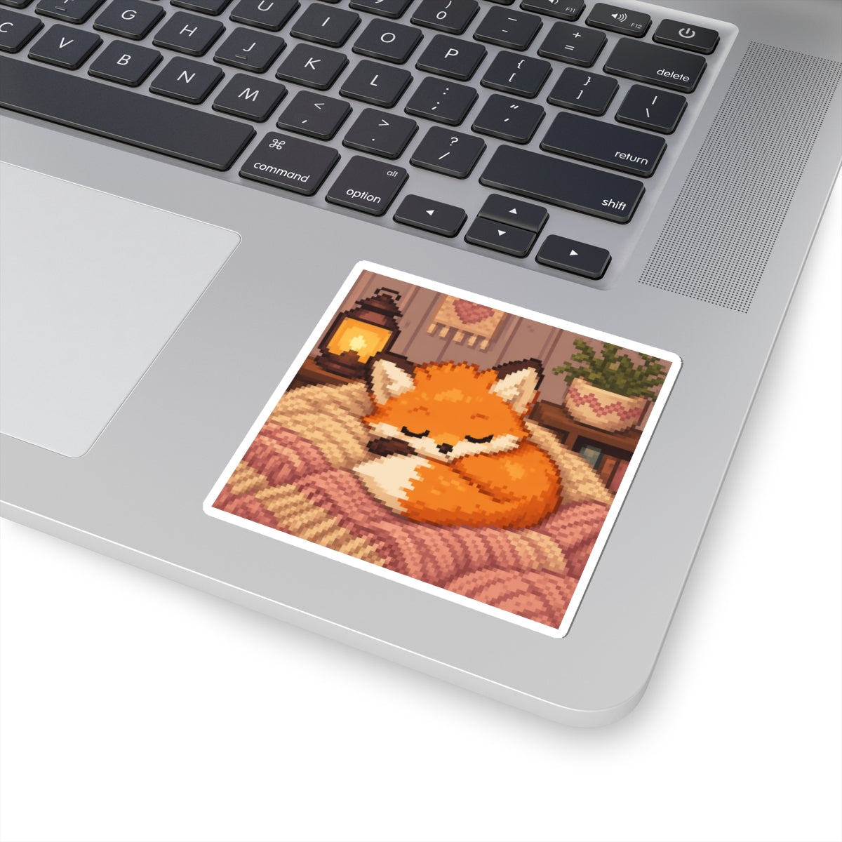 Baby Fox Sticker — original Wear8bit pixel-art product design, product image 3, digital mockup