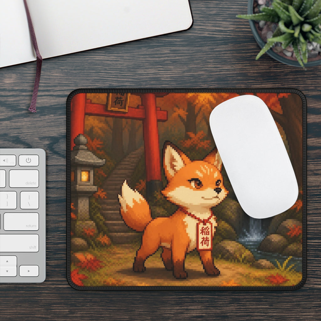 Kitsune Mousepad — original Wear8bit pixel-art product design, product image 4, digital mockup