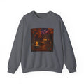 Amber Save Point Pixel Art Crewneck Sweatshirt — Fall & Cozy — original Wear8bit pixel-art product design, product image 3, digital mockup