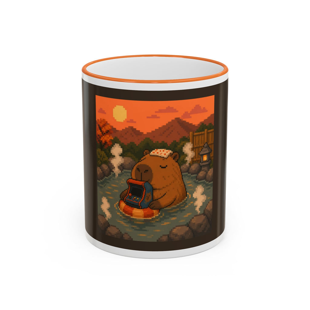 Capybara Arcade Mug — original Wear8bit pixel-art product design, product image 2, digital mockup