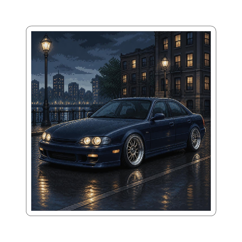 Rainline Sport Pixel Art Sticker — 90s Night Drive — original Wear8bit pixel-art product design, product image 2, digital mockup