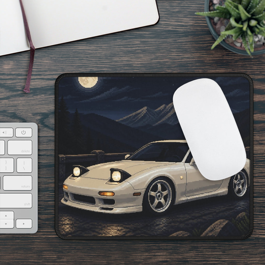 Pearl Apex Pixel Art Mousepad — 90s Night Drive — original Wear8bit pixel-art product design, product image 4, digital mockup