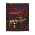 Amber Overdrive Pixel Art Plush Blanket — Fall & Cozy — original Wear8bit pixel-art product design, product image 2, digital mockup