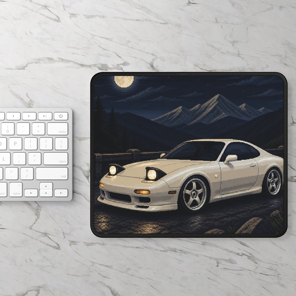 Pearl Apex Pixel Art Mousepad — 90s Night Drive — original Wear8bit pixel-art product design, product image 3, digital mockup