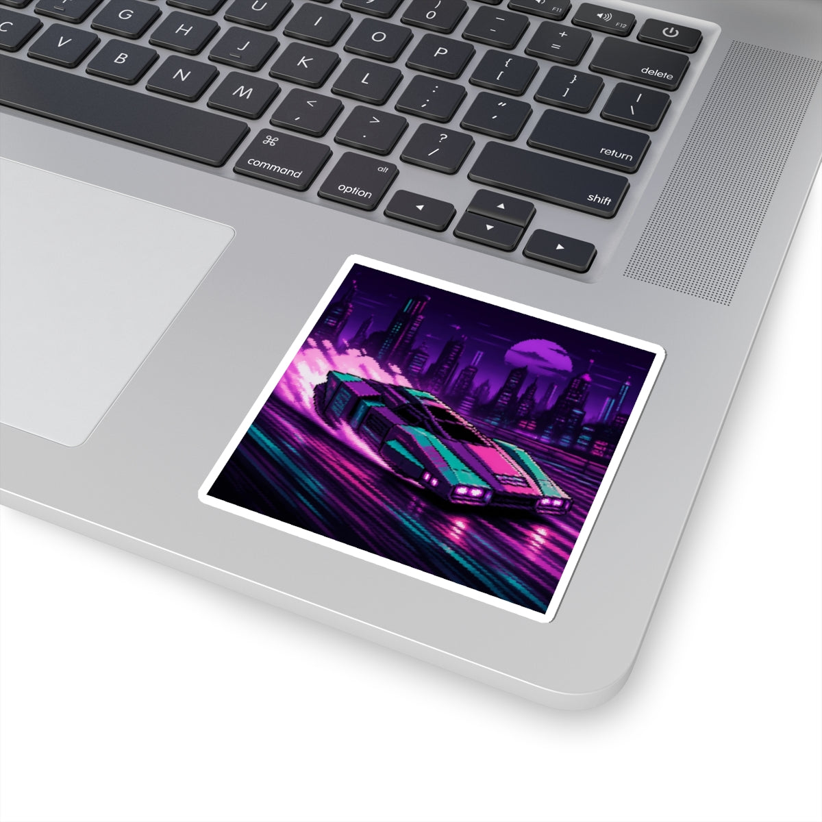 Drift Line Sticker — Original JDM Pixel Art Decal, Tuner Car Vinyl Sticker — original Wear8bit pixel-art product design, product image 3, digital mockup