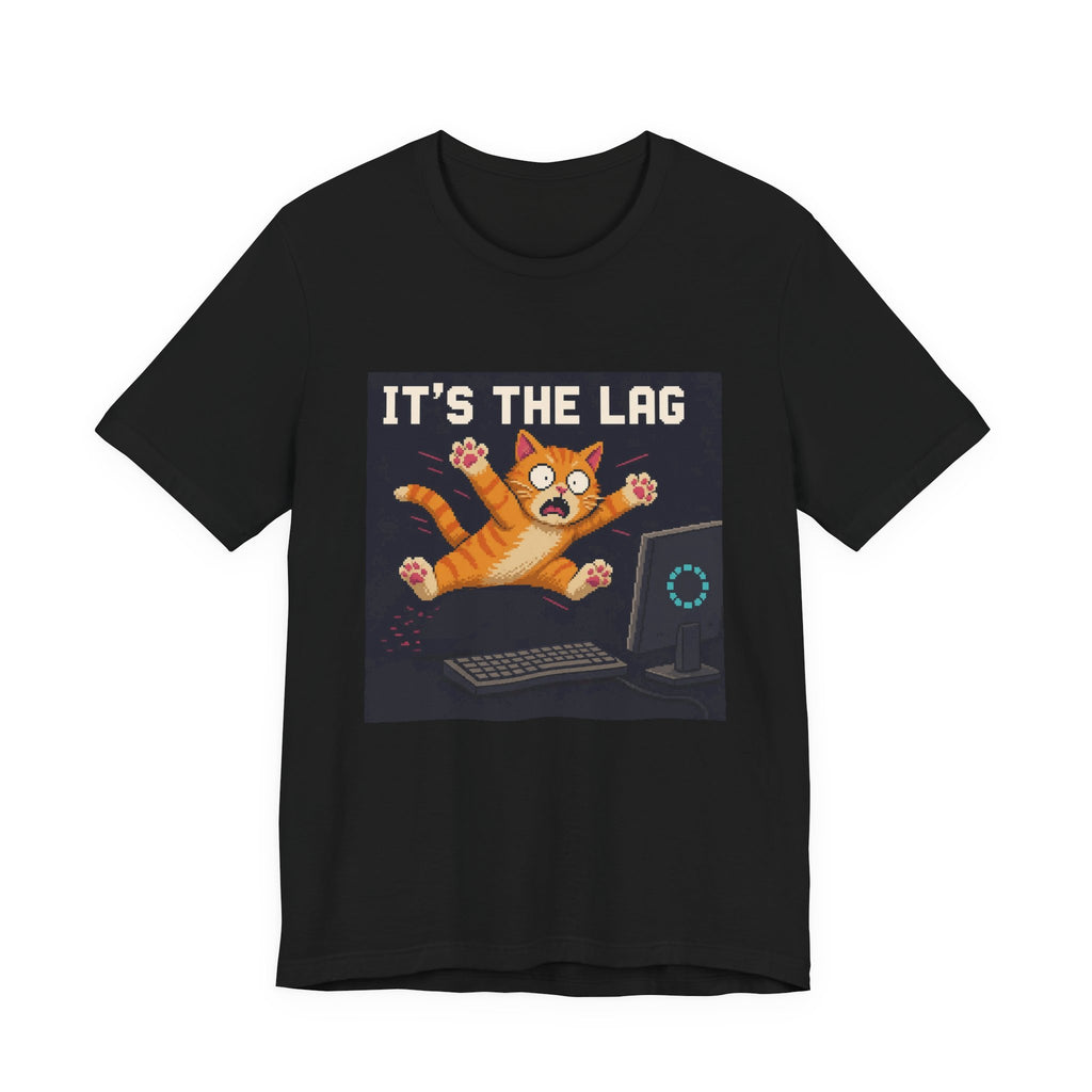 It'S The Lag Gaming Cat T-Shirt — Wear8bit — supplier digital product render, angle 1